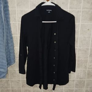 Kim Rogers Medium Black Button Up Shirt